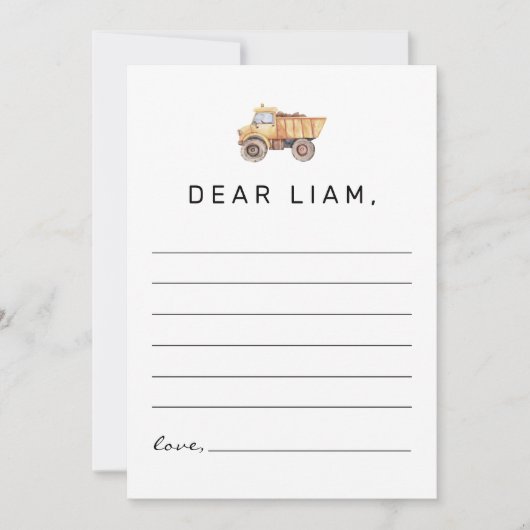 Bouw Verjaardag Time Capsule Note Kaart Notitiekaartje (Voorkant)