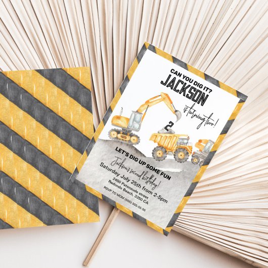 Bouw Verjaardag Uitnodiging, 2e verjaardag Kaart