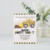 Bouw Verjaardag Uitnodiging Bewerkbare Dump Tru (Staand voorkant)