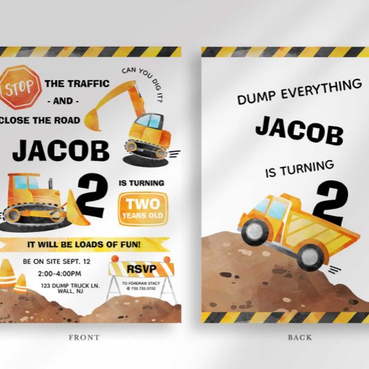 Bouw Verjaardag Uitnodiging elke leeftijd