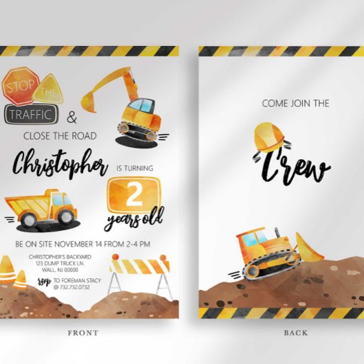 Bouw Verjaardag Uitnodiging elke leeftijd