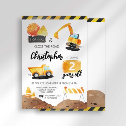 Bouw Verjaardag Uitnodiging elke leeftijd