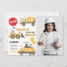 Bouw Verjaardag Uitnodiging met foto