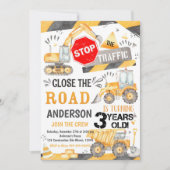 Bouw Verjaardag uitnodiging voor 3 jaar oud (Voorkant)