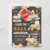 Bouw Verjaardag uitnodiging voor 3 jaar oud (Voorkant)