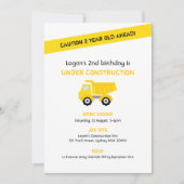 Bouw Verjaardag Uitnodiging, Wit Kaart (Voorkant)
