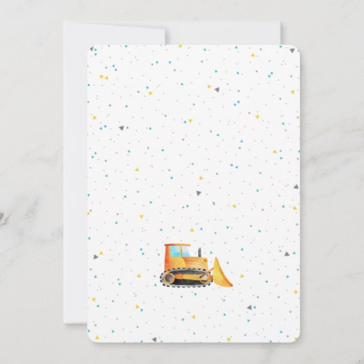 Bouw Verjaardag uitnodigingen (Achterkant)