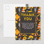 Bouw Verjaardagsfeest Bedankt Briefkaart (Voorkant / Achterkant)