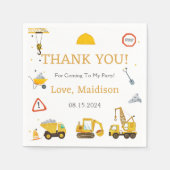 Bouw Verjaardagsfeest Dank u servetten (Voorkant)