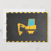 Bouw Verjaardagsfeest Foto uitnodiging (Achterkant)