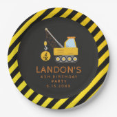 Bouw Verjaardagsfeest Sluit de weg Papieren Bordje (Voorkant)