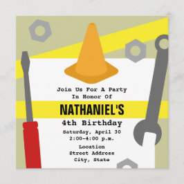 Bouw Verjaardagsfeest Uitnodigen - Gereedschap & K Kaart