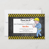 Bouw Verjaardagsfeest Uitnodiging (Voorkant)