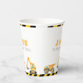 Bouw Verjaardagsfeestje Waterverf Papieren beker (Rechts)