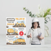 Bouw Verjaardagsfeestuitnodiging met foto Kaart (Staand voorkant)