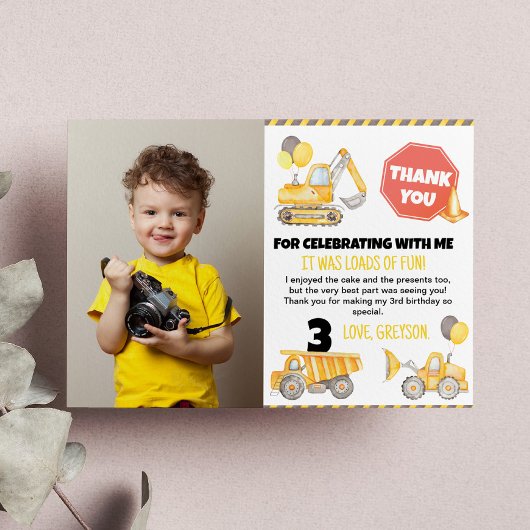 Bouw Verjaardagsfoto Bedankkaart