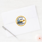 Bouw Verjaardagsgunst Sticker – Gele Dump (Envelop)