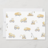 Bouw Verwant Tweeling Dubbele Verjaardagsfeest Kaart (Achterkant)