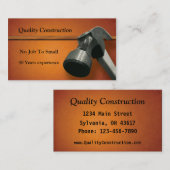 Bouw Visitekaartje (Voorkant / Achterkant)