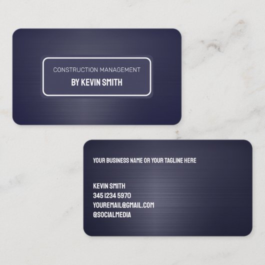 Bouw Visitekaartje (Voorkant / Achterkant)