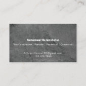 Bouw | Visitekaartje contractant (Achterkant)