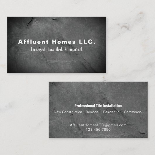 Bouw | Visitekaartje contractant (Voorkant / Achterkant)