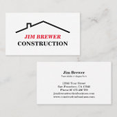 Bouw visitekaartsjabloon voor bouwers visitekaartje (Voorkant / Achterkant)