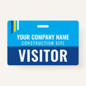 Bouw Visitor Pass ID Navy Custom Badge (Voorkant)