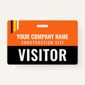 Bouw Visitor Pass ID Sinaasappel Custom Badge (Voorkant)