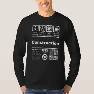 Bouw Voedingsfeiten Voor Bouw T-shirt