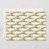 Bouw Voertuigen Birthday Dump Big One Kaart (Achterkant)