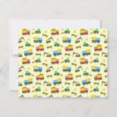 Bouw Voertuigen Pattern Birthday Party Kaart (Achterkant)