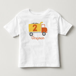Bouw Vrachtwagen 2e verjaardag Shirt van de geboor