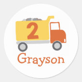 Bouw Vrachtwagen 2e verjaardag Stickers (Voorkant)