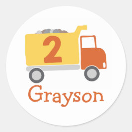 Bouw Vrachtwagen 2e verjaardag Stickers