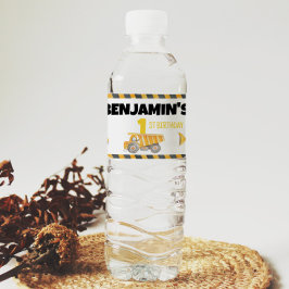 Bouw Vrachtwagen Dagen Water Flaconetiket Waterfles Etiket