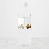 Bouw Vrachtwagen Dagen Water Flaconetiket Waterfles Etiket (Achterkant)