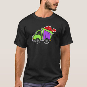 Bouw vrachtwagen graafmachine bouwplaats hart L T-shirt