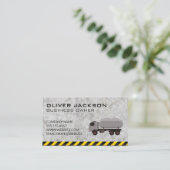 Bouw | vrachtwagen met aardgaswater visitekaartje (Staand voorkant)