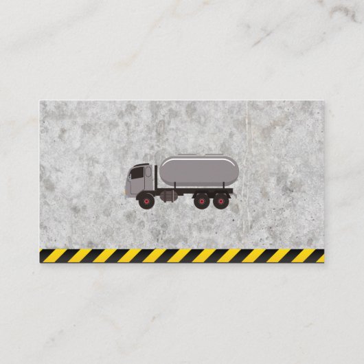 Bouw | vrachtwagen met aardgaswater visitekaartje (Achterkant)