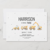 Bouw Vrachtwagen - uitnodiging (Voorkant)