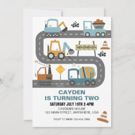 Bouw Vrachtwagen - uitnodiging