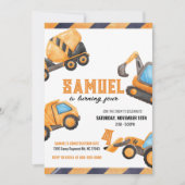 Bouw Vrachtwagen - uitnodiging (Voorkant)