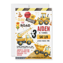 Bouw Vrachtwagen - uitnodiging