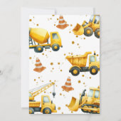 Bouw Vrachtwagen - uitnodiging (Achterkant)