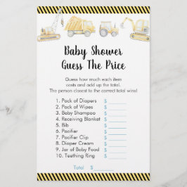 Bouw vrachtwagen veronderstelt prijsschoeisel