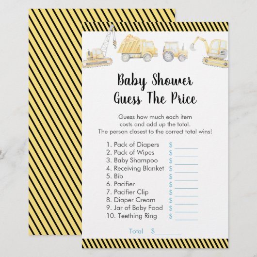 Bouw vrachtwagen veronderstelt prijsschoeisel (Voorkant / Achterkant)