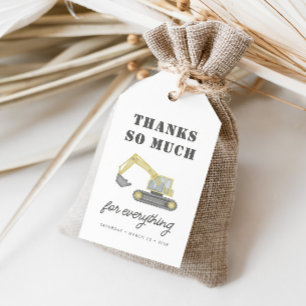 Bouw Vrachtwagen Voertuigen Jongens Favor Cadeaulabel