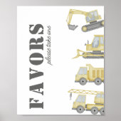 Bouw Vrachtwagen Voertuigen Jongens Favorieten Sig Poster (Voorkant)