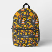 Bouw Vrachtwagen wegenwerken Bedrukte Rugzak (Voorkant)